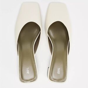 LEATHER HEELED MULES ZARA 50TH ANNIVERSARY